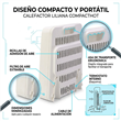 Calefactor Infrarrojo de Cuarzo Compact Hot Liliana CI070 600/1200W con Seguridad Anticaídas